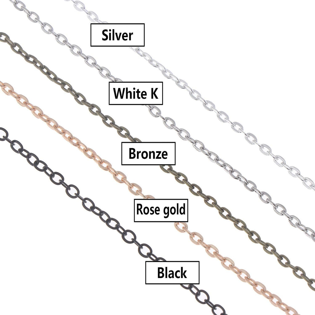 Jewelry Chains for Making Jewelry, 39 Feet Metal Chains with 100Pcs Jump Rings and 30Pcs Lobster Clasps for Jewelry Necklace and Bracelet Making (Silver)