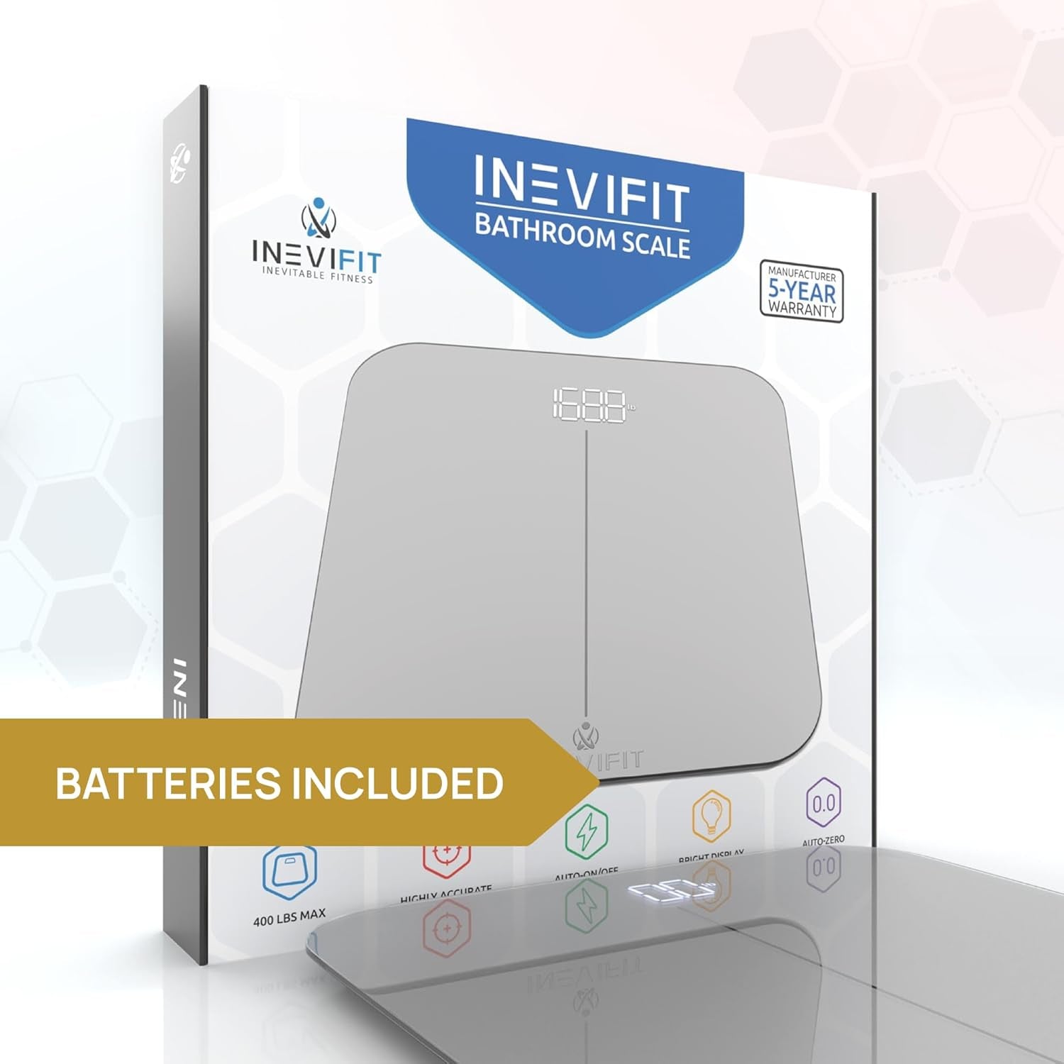 Premium Bathroom Scale, Highly Accurate Digital Bathroom Body Scale, Precisely Measures Weight up to 400 Lbs