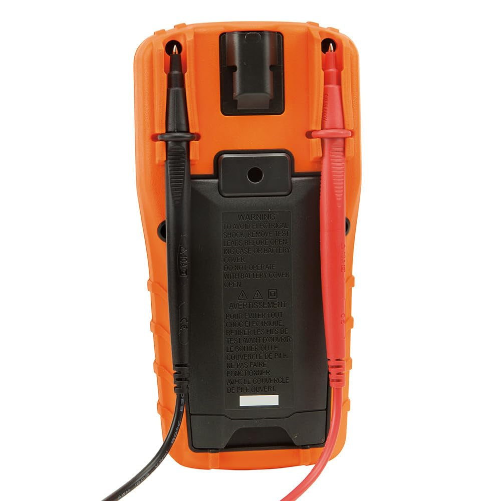 MM600 Multimeter, Digital Auto-Ranging, AC/DC Voltage and Current, Temperature, Frequency, Continuity, More, 1000V, Orange