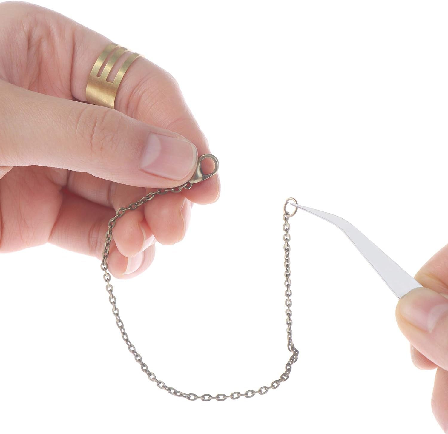 Jewelry Chains for Making Jewelry, 39 Feet Metal Chains with 100Pcs Jump Rings and 30Pcs Lobster Clasps for Jewelry Necklace and Bracelet Making (Silver)