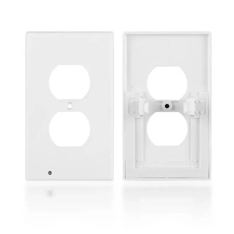 Set of 4 Wall Plates with LED Night Light Outlets