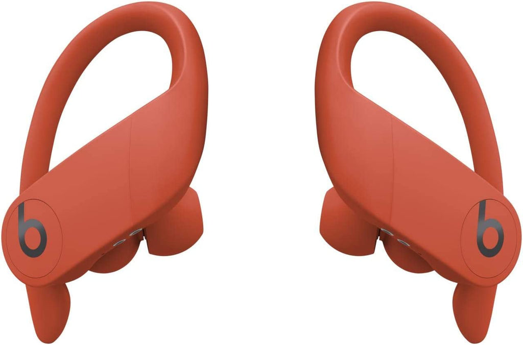 Power Pro Wireless Earbuds - Apple H1 Headphone Chip, Class 1 Bluetooth Headphones, 9 Hours of Listening Time, Sweat Resistant, Built-In Microphone - Lava Red
