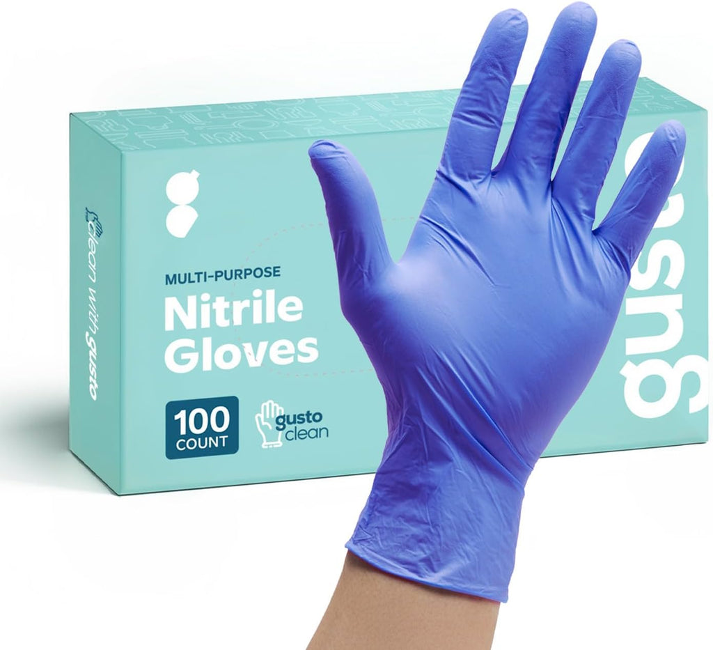 Blue Nitrile Gloves, Disposable Gloves – 4 Mil, Latex & Rubber Free, Non-Sterile Powder-Free (Formerly Comfy Package)